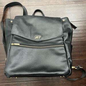 Freshly Picked black diaper backpack large